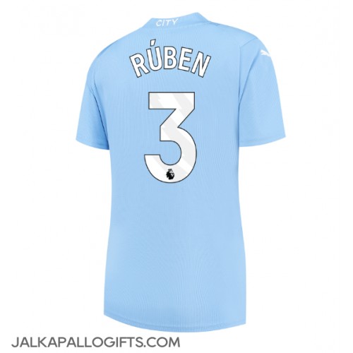Manchester City Ruben Dias #3 Kotipaita Naiset 2023-24 Lyhythihainen